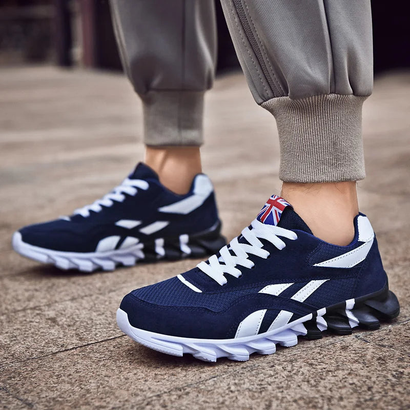 Men Sports Running Shoes Marathon Air Cushion Breathable Lightweight Mens Outdoor Hiking Athletic Nonskid Blade Sneakers Jogging