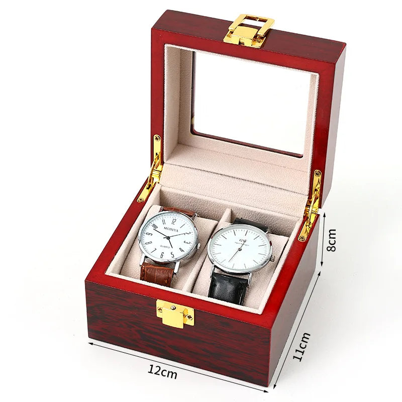Watch Boxes 2/3/5/6/10/12 Grids Luxury Wooden Watch Organizers Wood Holder Boxes for Men Women Watches Jewelry Display