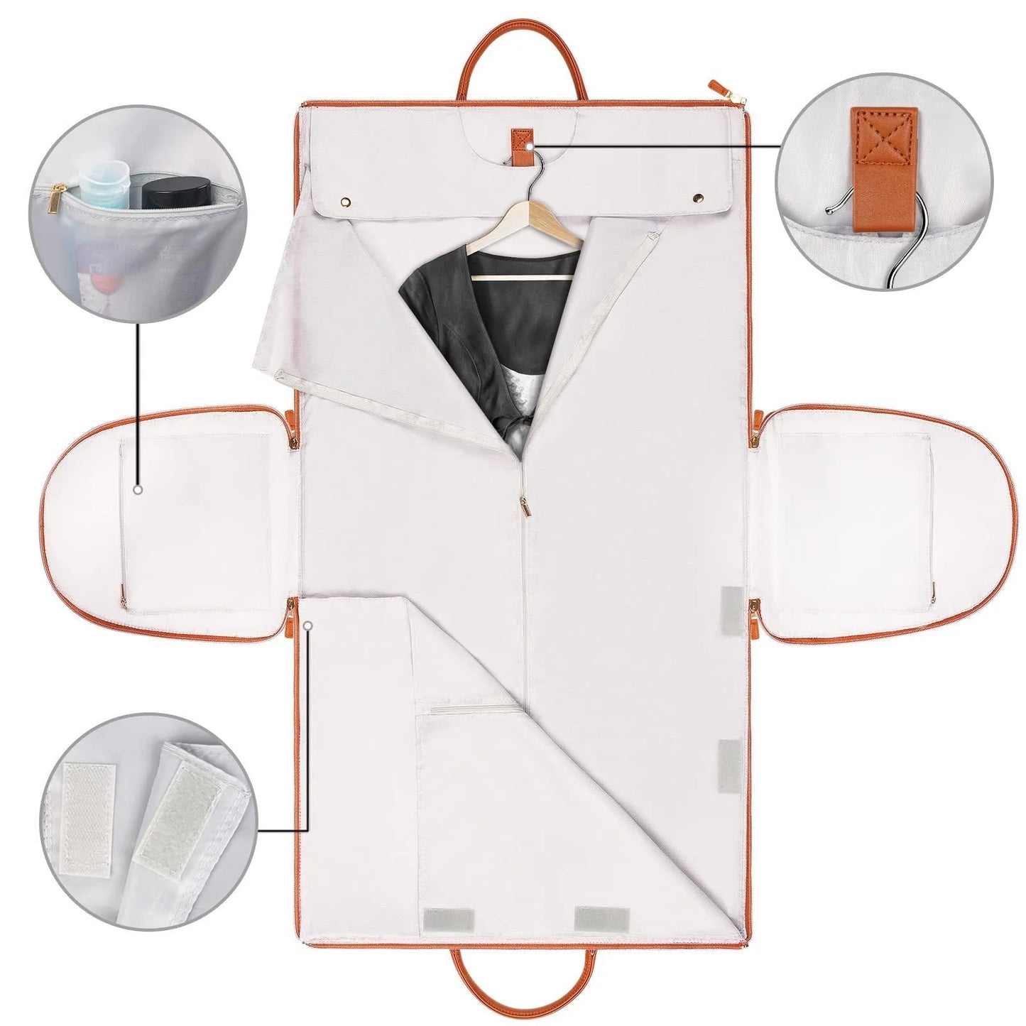 PU Folding Suit Storage Bag Large Capacity Travel Duffle Bag Women's Handbag Waterproof Totes Gym Bag Outdoor Fitness Bag