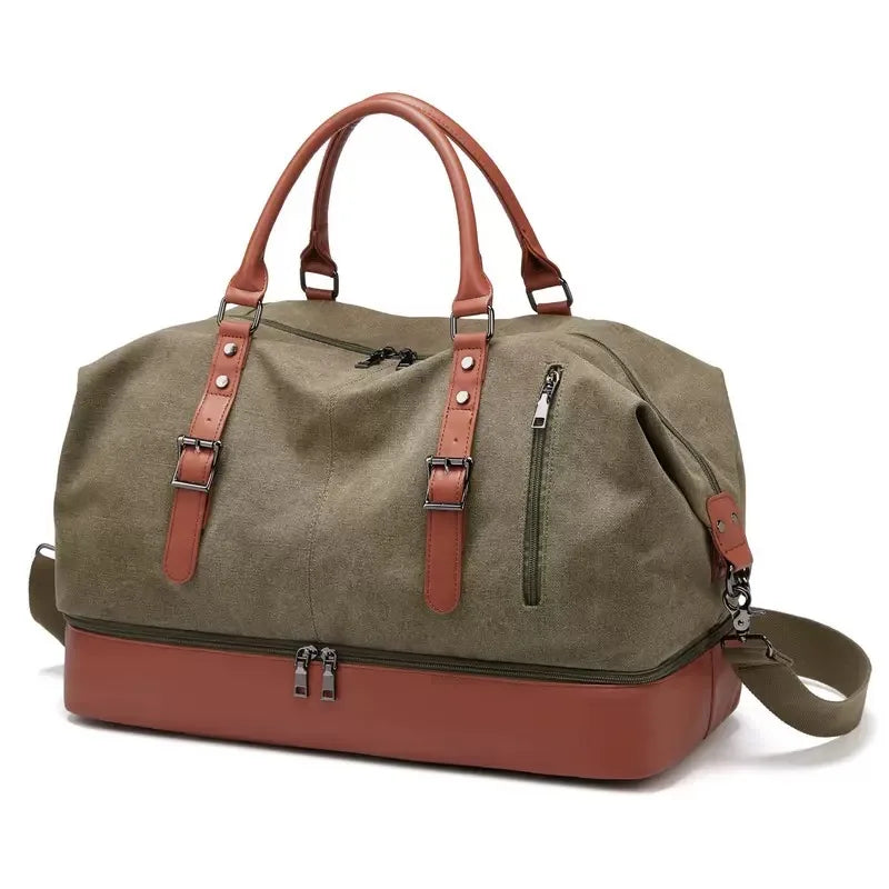 SWISS MILITARY Handheld travel Bag Large Capacity Retro Bag Canvas Multifunctional Luggage Bag Anti Theft Travel Bag