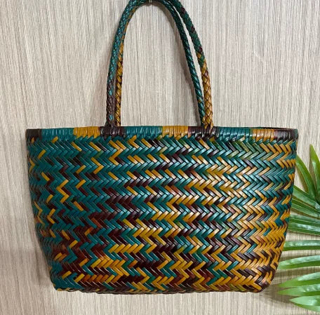 Genuine Leather Hand-woven Vintage Tote Bag New Classic Design Cowhide Shoulder Bag Women's Spring Summer French Bucket Bag 2025