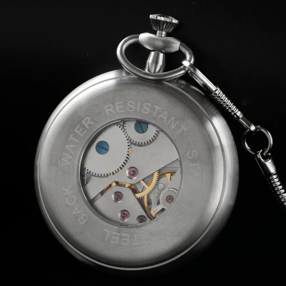 Luxury High Quality Full Steel Imperial Pocket Watch Mechanical Wind Up Vintage Antique Clock Honed Stainless Original Box Reloj