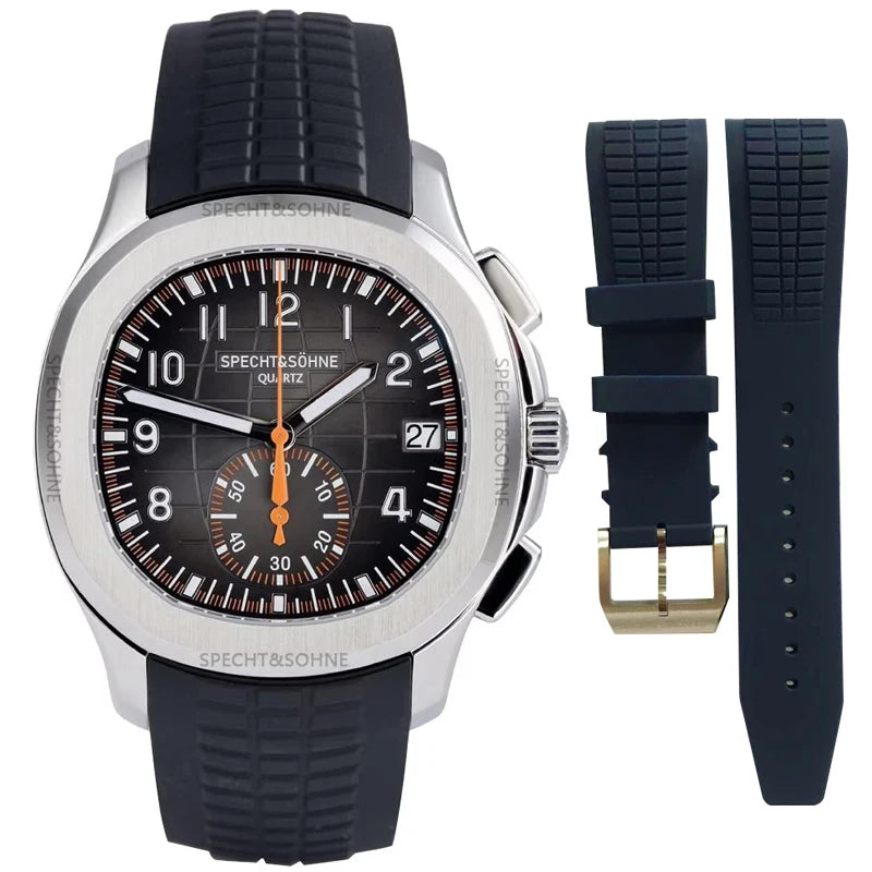 Mens Watches Top Brand Luxury Iced Out Watch Rubber Strap Chronograph Military Watch Stainless Steel Watch Religio Masculino