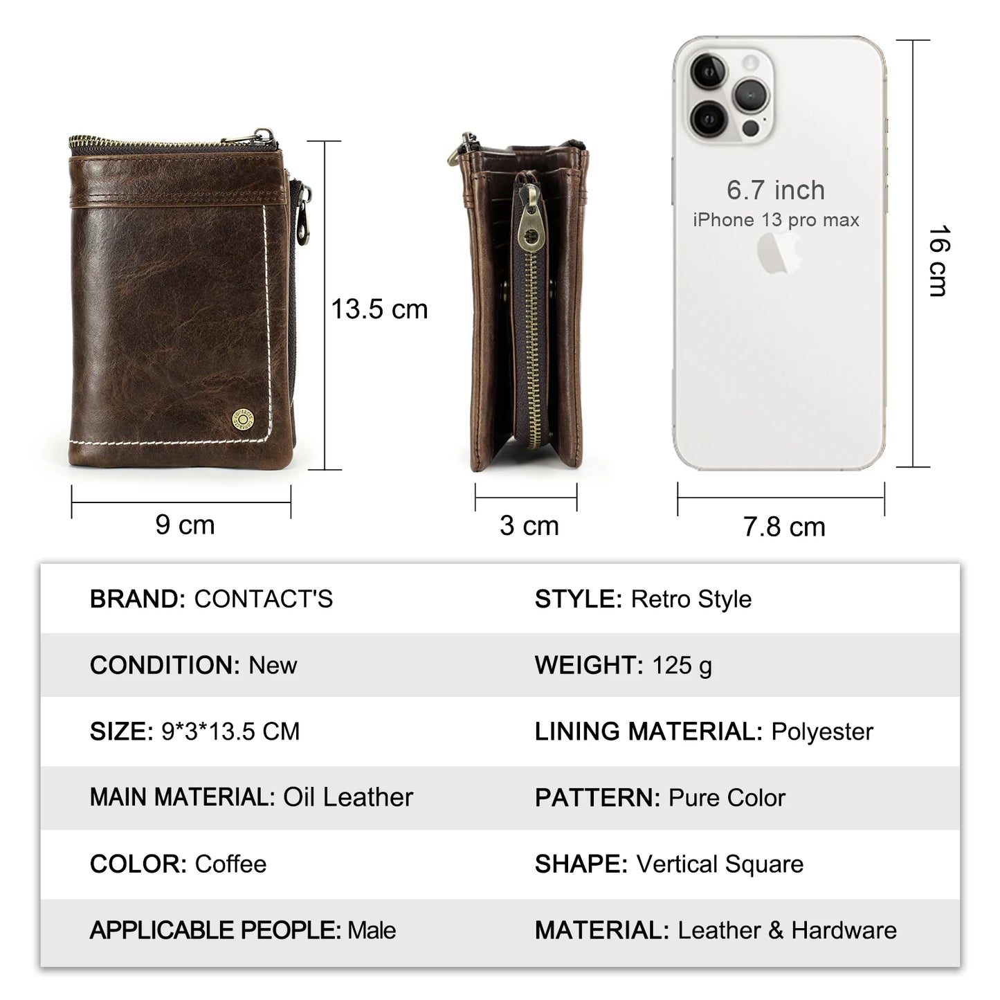 Crackle Oil Leather Short Bifold Wallets Men Quality Male Removable Wallet with airtag Clutch Slim Coin Pocket Card Holder Purse