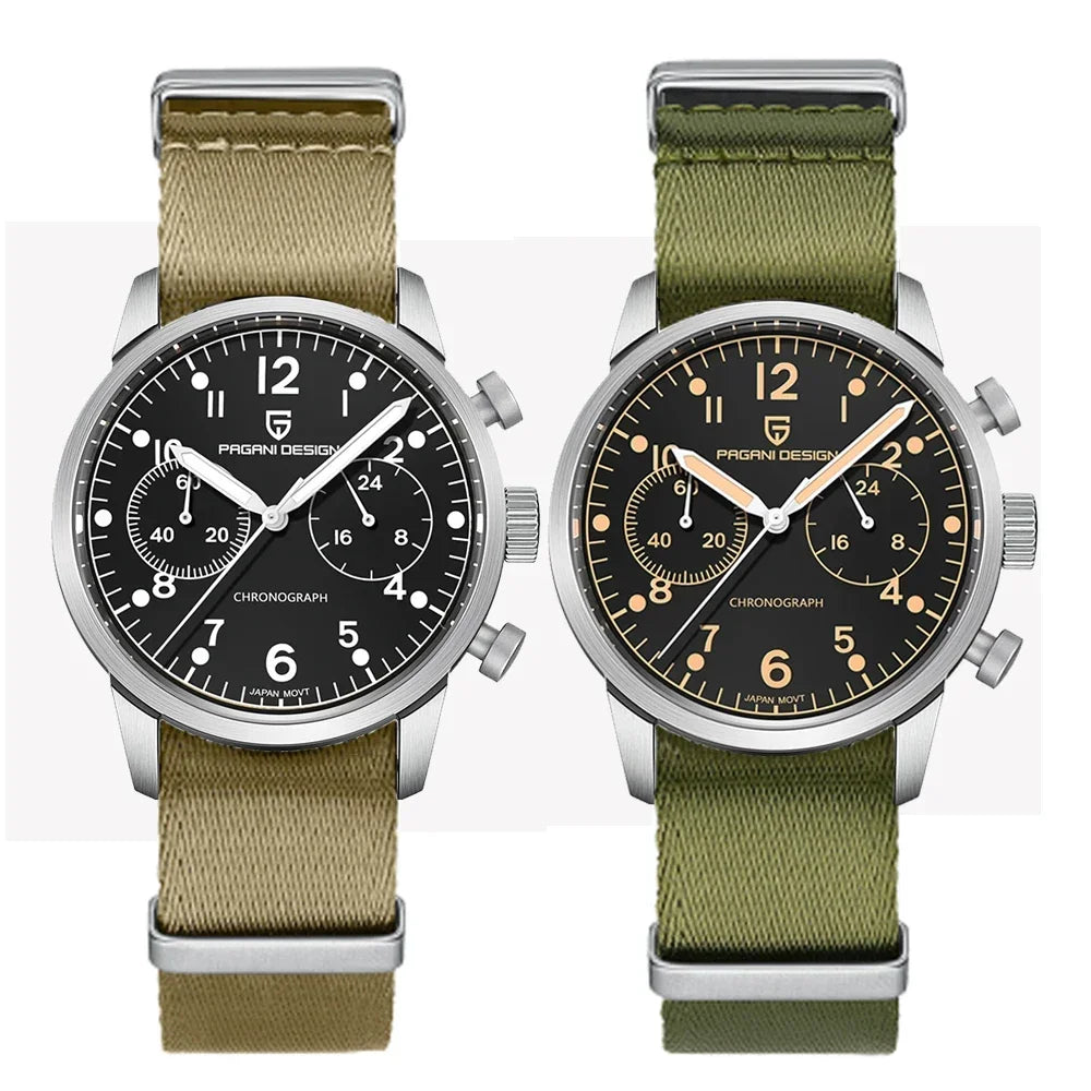 2025 PAGANI DESIGN Quartz WristWatch VK64 Multifunctional Watches Sapphire AR Coating Stainless steel Waterproof Watch for Men