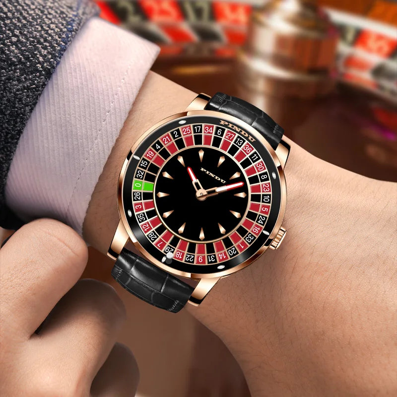 2024 Jacb PINDU Design Men's Top Luxury Mechanical Leather Watch Mesh Strap Fashion Men's Waterproof Montre Homme+ Beautiful Box