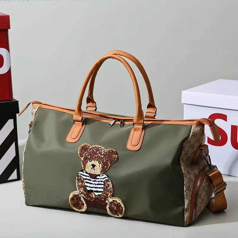 Travel Fitness Bag Luggage Bag Zipper Storage Bag Carry-on Duffle Bag With Single Shoulder Strap For Short Trips Swimming