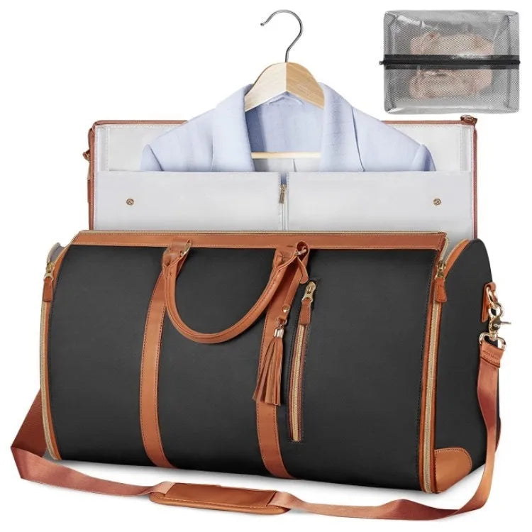 PU Folding Suit Storage Bag Large Capacity Travel Duffle Bag Women's Handbag Waterproof Totes Gym Bag Outdoor Fitness Bag
