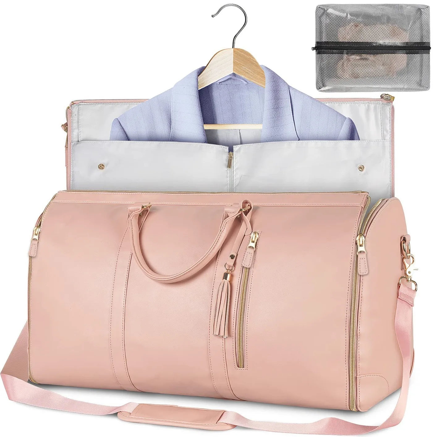 PU Folding Suit Storage Bag Large Capacity Travel Duffle Bag Women's Handbag Waterproof Totes Gym Bag Outdoor Fitness Bag
