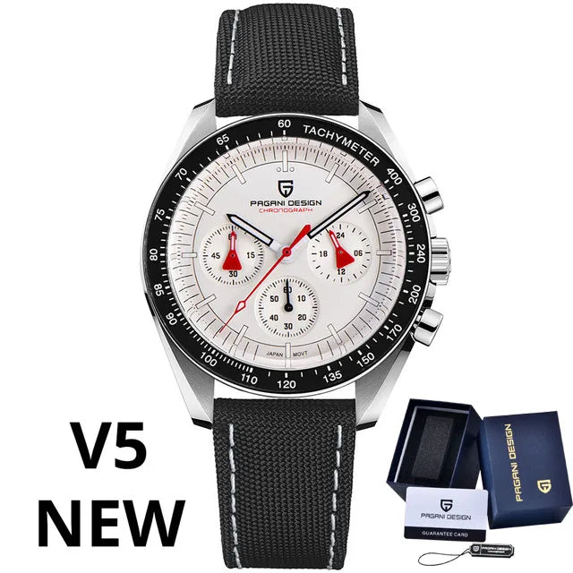 PAGANI DESIGN New Moon Watch Men Multifunctional Top Brand Luxury Automatic Quartz Waterproof Sport Stainless Steel Reloj Hombre