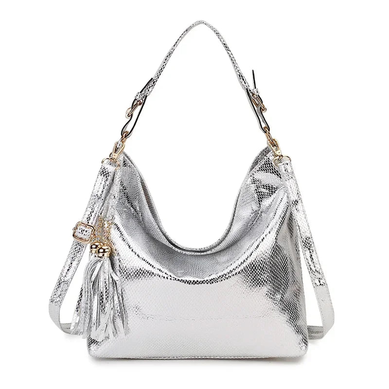 Women Shoulder Bag Girl Handbag Hobo Tassel Big Black Ladies Hand Bag Female Casual Multifunctional Crossbody Bags for Woman