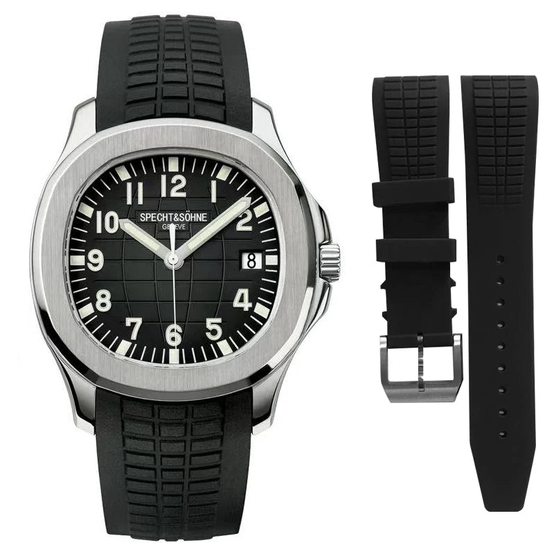 2025 Luxury Specht&Sohne Automatic Watches For Men Rubber Strap Miyota 8215 Movt Classic Sport Wrist Watch Relogio Masculino