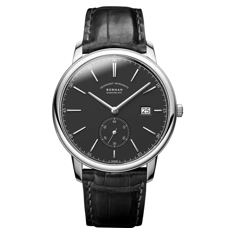 BORMAN Luxury Mens Automatic Mechanical Watch Rose Gold Case Sub Dial Sport Watches Genuine Leather High Quality Gentleman Clock