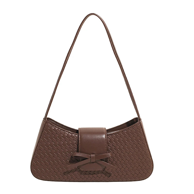 Women handbags. Retro bag women's large capacity 2025 new summer Joker leisure niche design weaving one-shoulder underarm bag