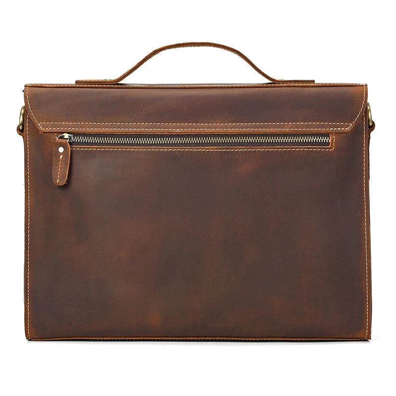 Men's leather shoulder bag casual cross body bag iPad top layer real cowhide men's bag waterproof sling bag message bag fashion