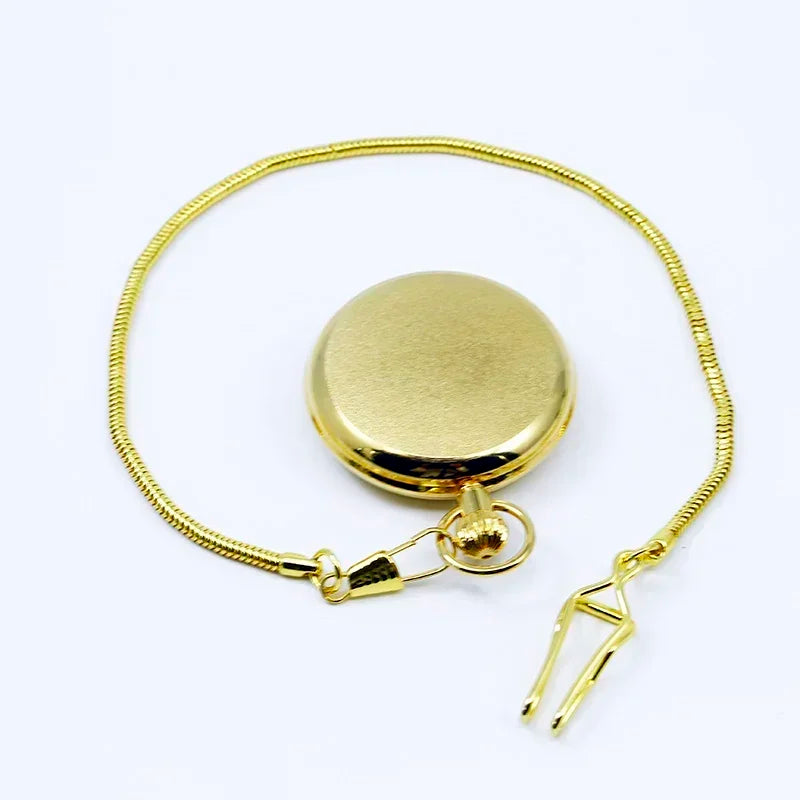 Top Luxury Fashion Pocket Watch Gold Vintage Necklace Pendant Chronograph Mechanical Clock For Men Women Pocket&Fob Watches