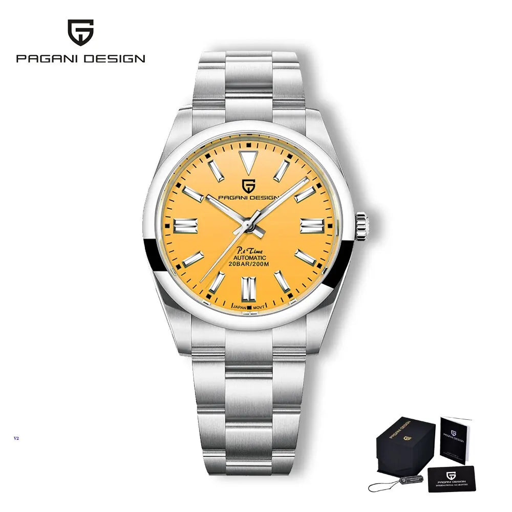2024 PAGANI Design New 39mmMen's Mechanical Watches NH35 Automatic Watch Sapphire Stainless Steel 20Bar Waterproof Reloj Hombre