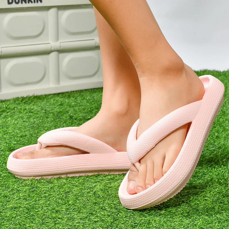 MAEDEF 2024 Thick Sole Slippers Men EVA Flip Flops Summer Shoes 2024 Couple Slippers Big Size 47 Outdoor Beach Sandals for Men