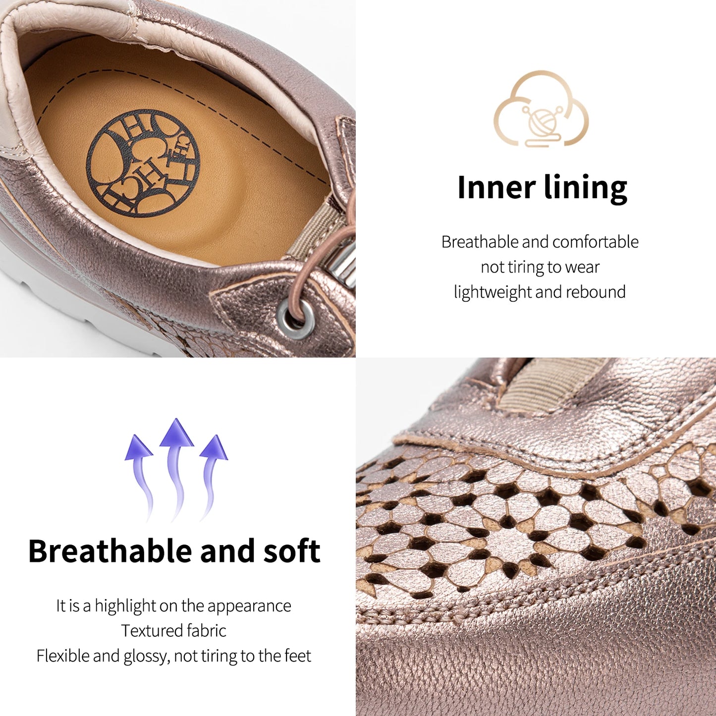Unique Hollow Print Fashion Season New Women's Casual Shoes with Minimalist Design Breathable and Comfortable