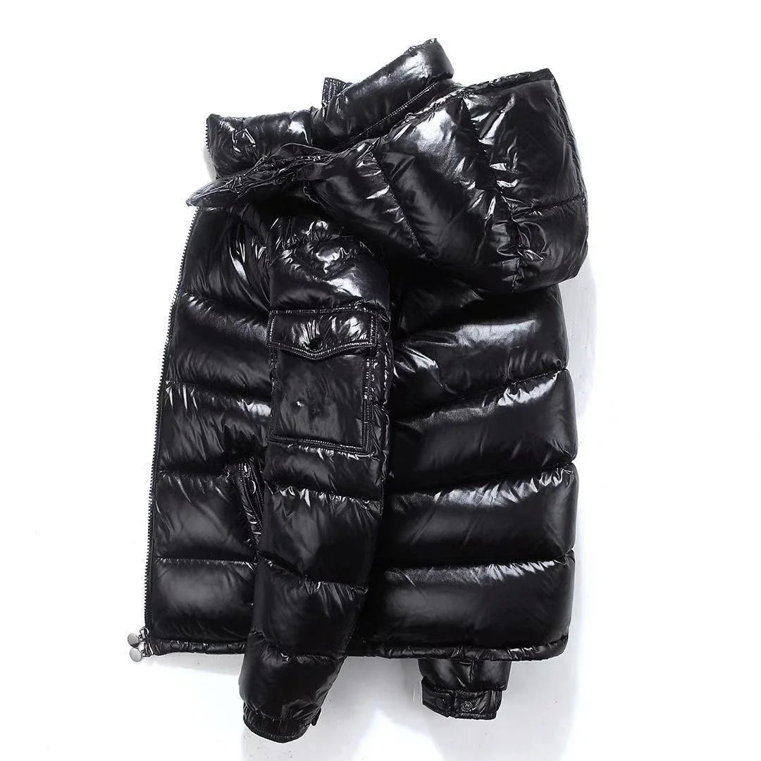 High Quality New Hooded Down Men Trend Solid Color Short Winter Hooded Jackets Coat Windproof Thickened Warm Long Sleeve Parkas