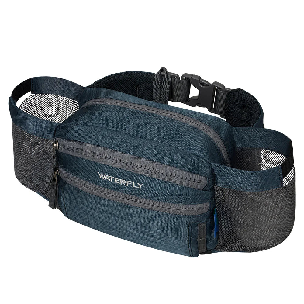 WATERFLY Fanny Pack Waist Bag Waist Pack For Women Men With Two Water Bottle Holder Hiking Fanny Pack For DogWalking Cycling
