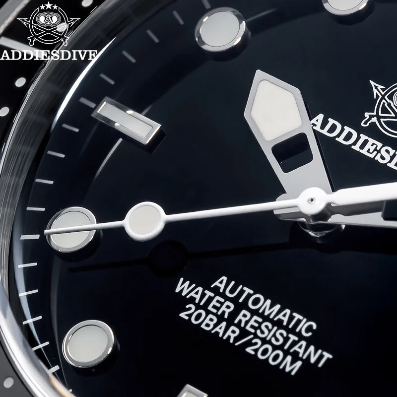 ADDIESDIVE Stainless Steel AD2106 Dive Automatic Mechanical Watch Luxury Sapphire Crystal 200m Waterproof Luminous Men's Watches