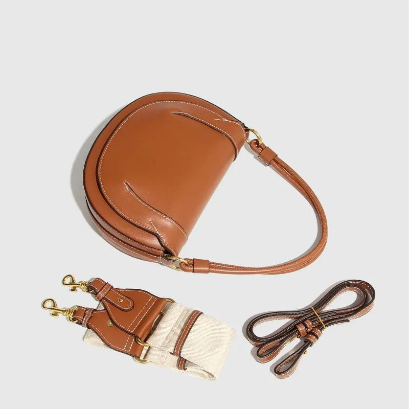 Fashion Saddle Women Handbags Designer Burgundy Flap Shoulder Bag Luxury Pu Leather Crossbody Bag Small Female Purses 2025
