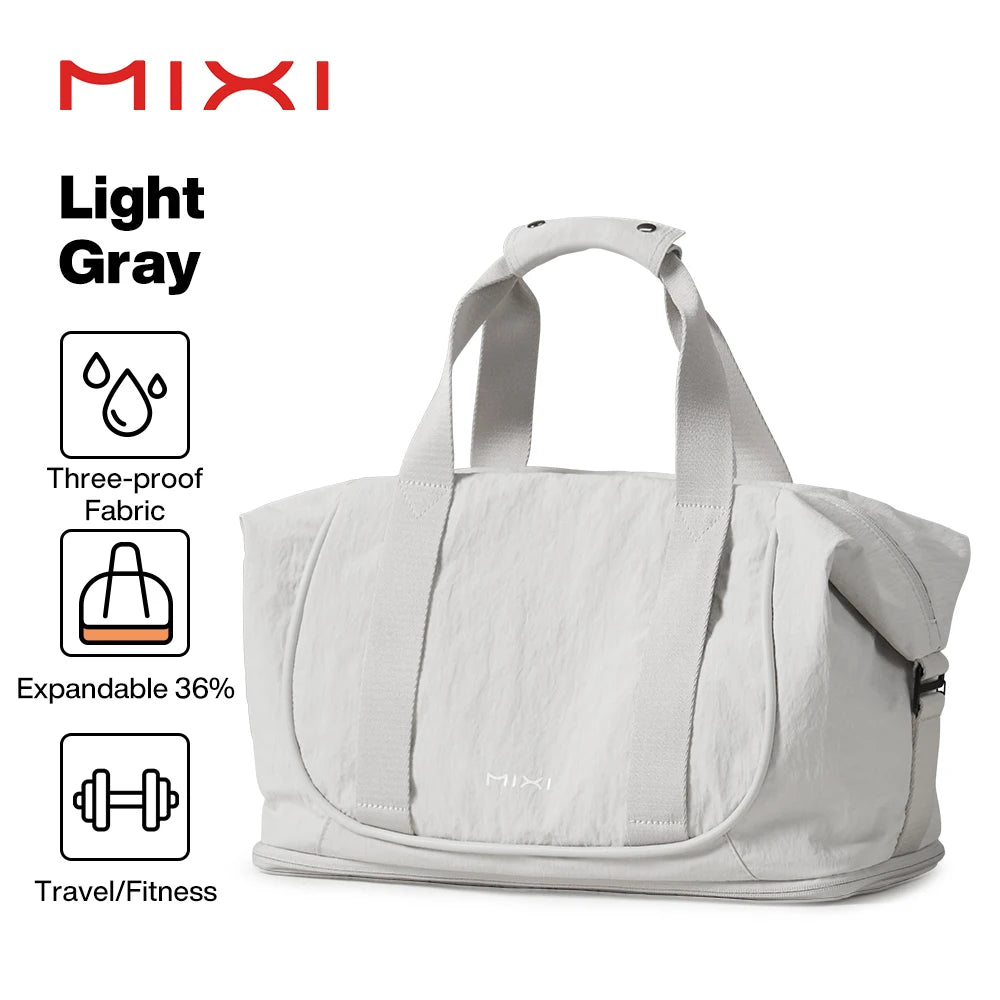 Mixi Travel Bags Women Large Size Capacity Sports Fitness Storage Bag Foldable Duffle Suit Bag For Shoulder Bag Handbag M3020