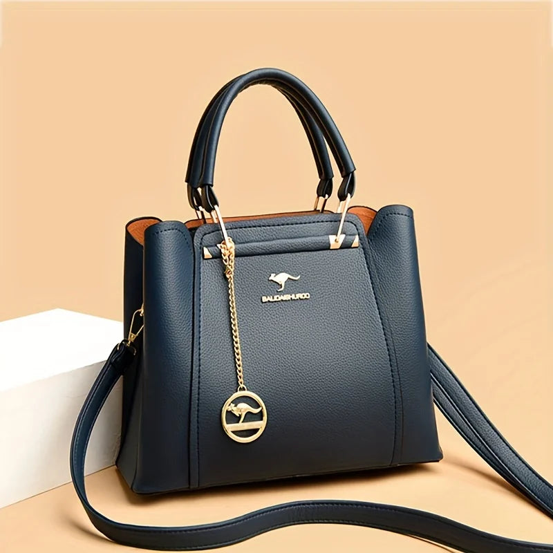 Women's shoulder bag 2025 new model tote middle-aged handbag versatile, grand, fashionable, imitation leather cross-body bag