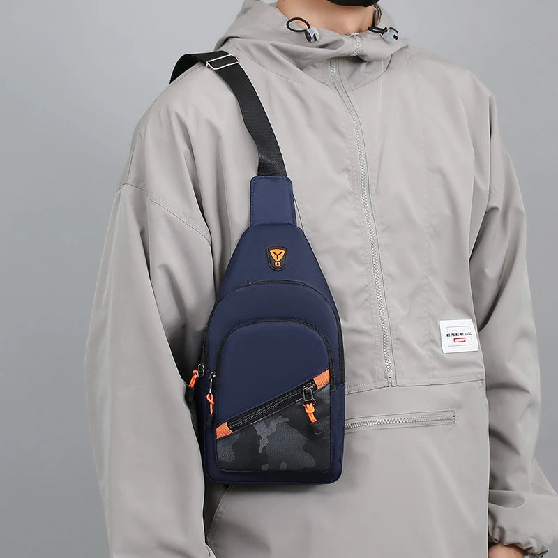 Chest Bag Men's One Shoulder Crossbody Bag Large Capacity Outdoor Sports Leisure Fashion Small Shoulder Bag Backpack Men's