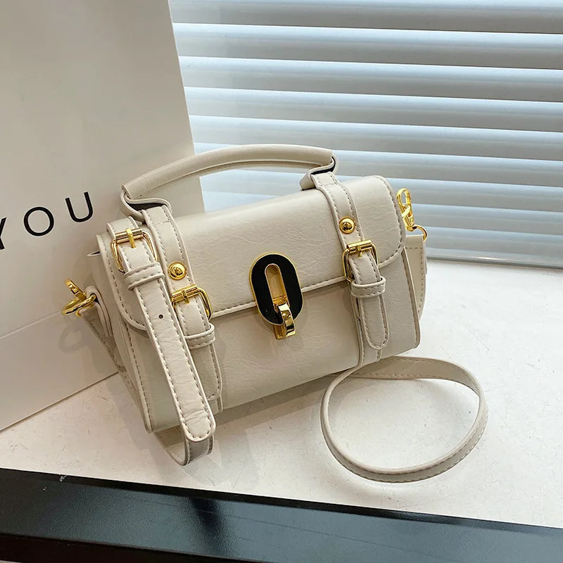 2025 New Women's Designer Handheld Briefcase - Trendy Retro Small Square Bag, Versatile Shoulder/Crossbody Portable Women Bag