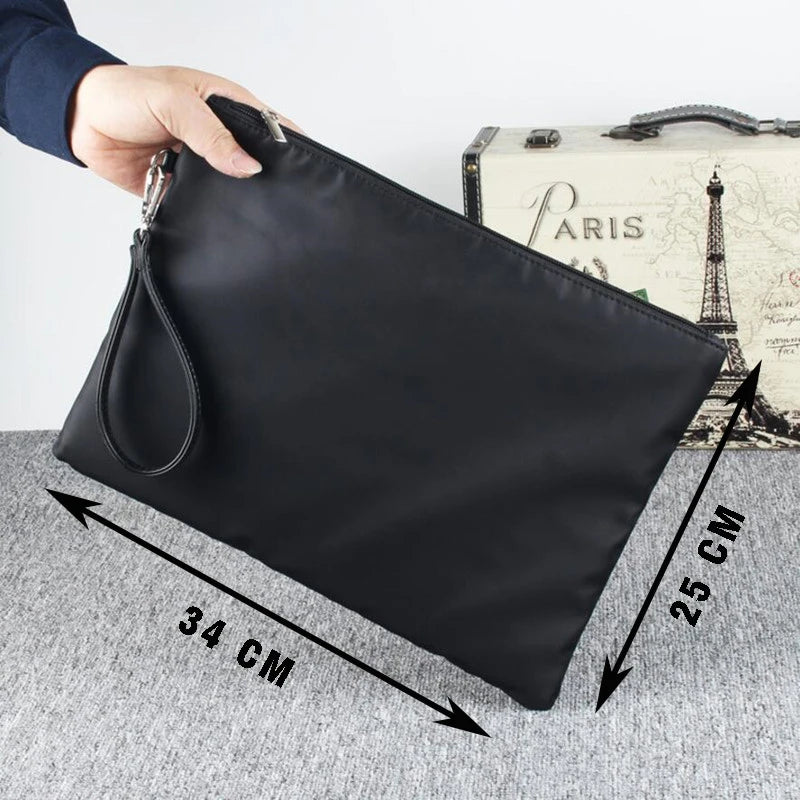 Fashion Waterproof Oxford Clutch Bag A4 File Hand Band Bag Men Envelope Bag Clutch Evening Bag Female Clutches Casual Handbag
