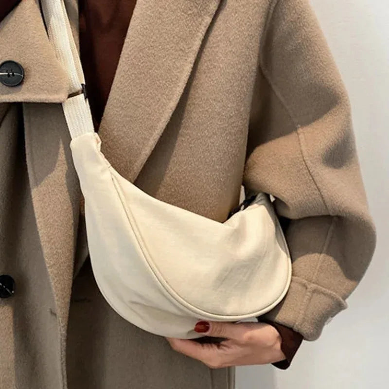 Women Shoulder Bags Women Solid Color Nylon Dumpling Messenger Bag 2024 New Trendy Lightweight Large Capacity Underarm Bag