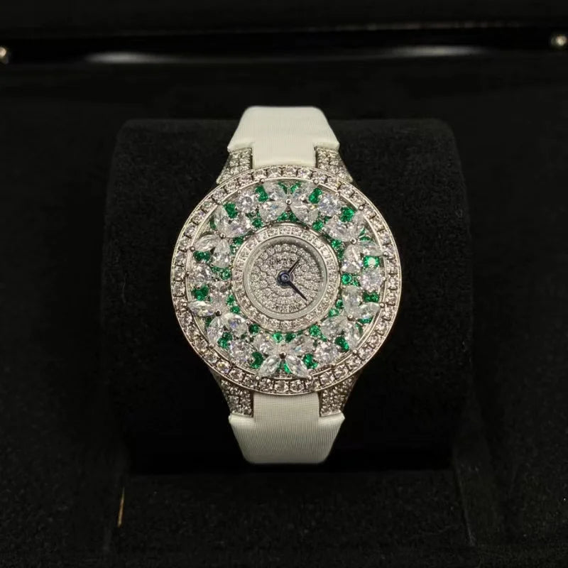 Luxury Colorful Women's Watch Quality Jewel Wristwatch Bracelet Elegant Timepiece for Ladies Luxury Brands Quartz Watches clock