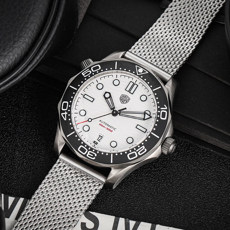 Watchdives WD007 Titanium 42mm Men Dive Watch NTTD NH35 Automatic Movement Domed Sapphire C3 luminous Watches 200M Waterproof