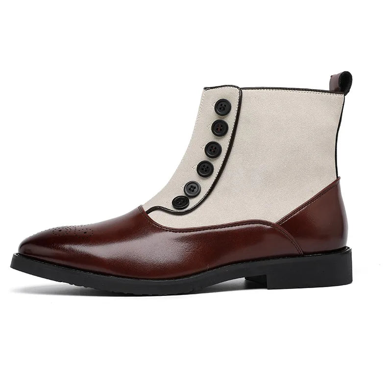Original Suede Chelsea Boots Men Breathable Designer Zip Ankle Boot Man Comfy Pointed Mens Brogue Shoes Size 46 botas masculino