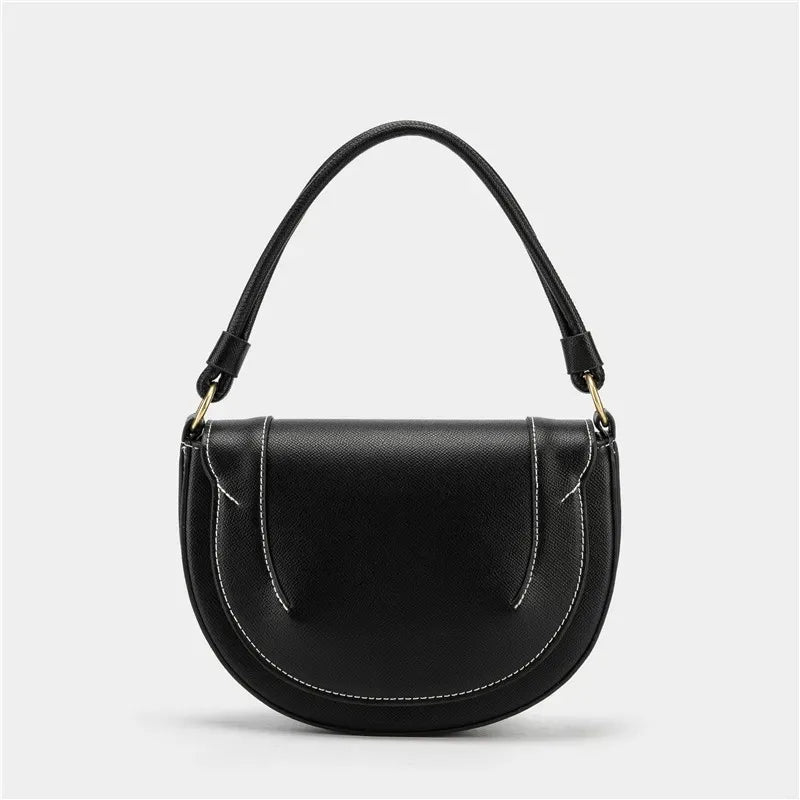 Fashion Saddle Women Handbags Designer Burgundy Flap Shoulder Bag Luxury Pu Leather Crossbody Bag Small Female Purses 2025