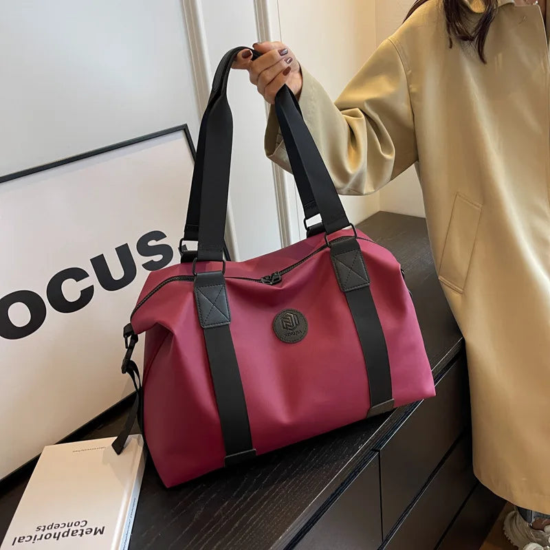 Travel bag Men's and women's tote bag Large capacity travel duffel Yoga exercise Oxford cloth waterproof fitness bag