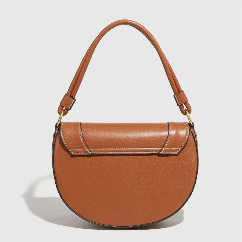 Fashion Saddle Women Handbags Designer Burgundy Flap Shoulder Bag Luxury Pu Leather Crossbody Bag Small Female Purses 2025