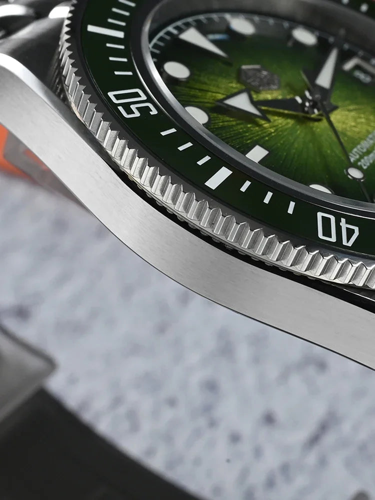 San Martin SN0148 Watch Miyota 9015 Enamel Sunburst Dial Automatic Mechanical Waterproof 200m Original Design Men Dive Watches