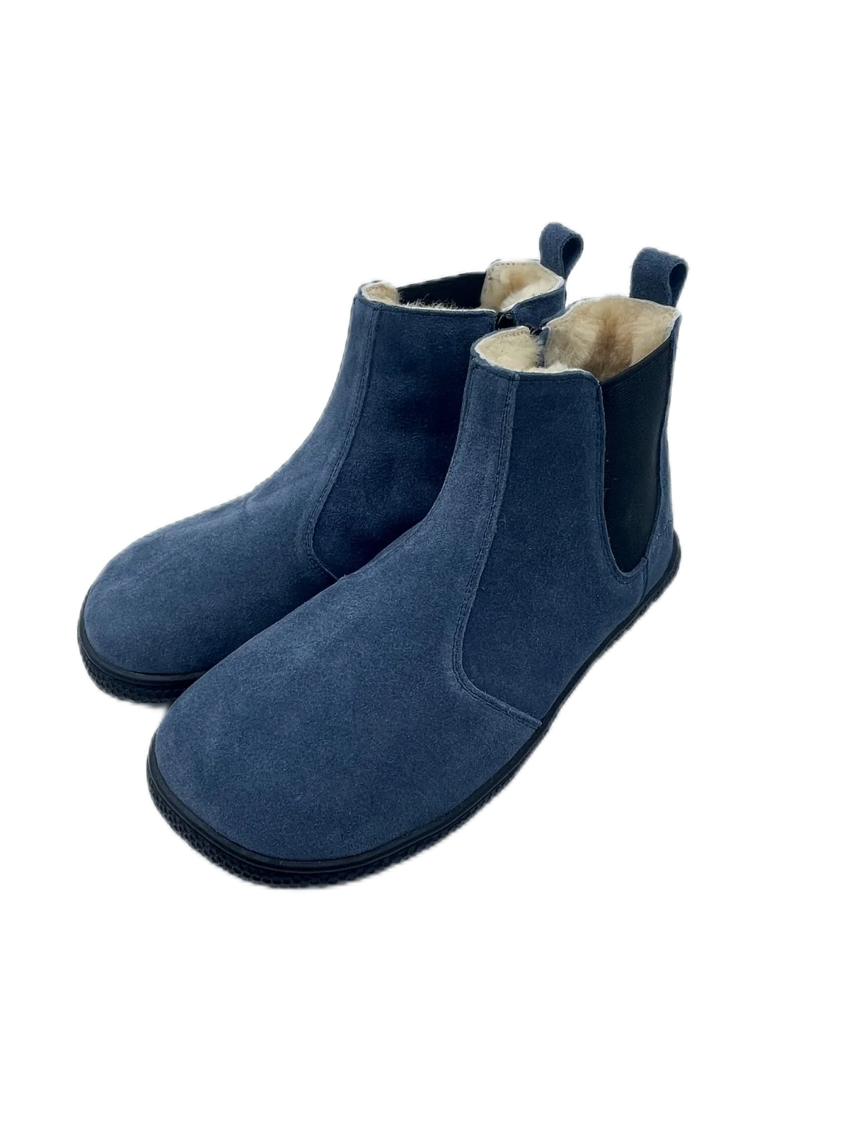 Tipsietoes Chelsea Barefoot Genuine Leather Winter Boots With Warm Real Natural Fur Linning And Insole For Women Zero Drop Sole