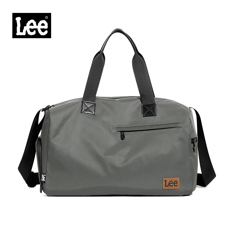 LEE Waterproof Nylon Lightweight Gym Duffel Bags Women Men Dry Wet Shoe Pocket Weekend Overnight Shoulder Luggage Travel Bag