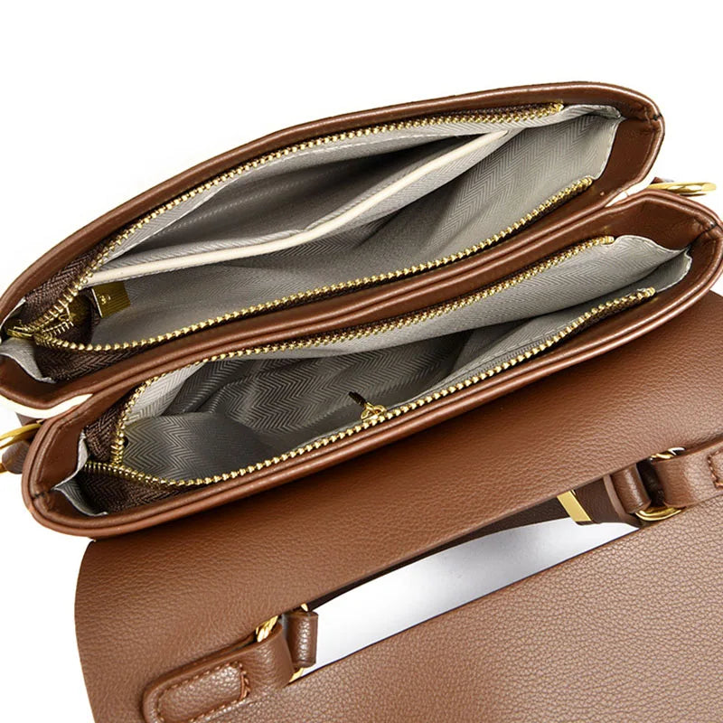 New Fashionable Women's Bags, High-End Versatile Casual Bags, Popular Textured Color-Blocked Handbags, Niche Shoulder Crossbody Bags, Good Choices for Girlfriends