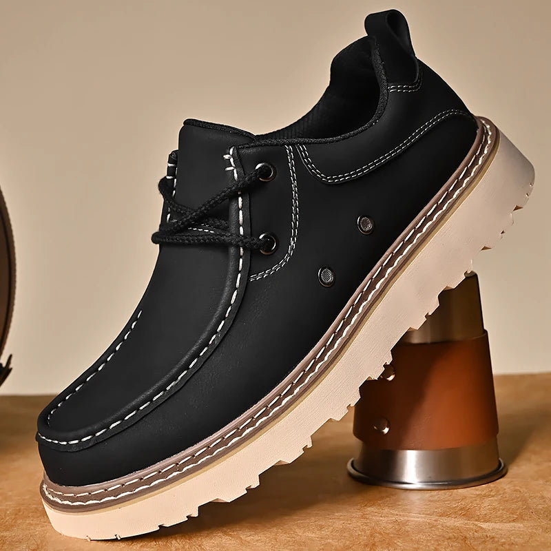 New Trend Outdoor Loafers Casual Comfortable Walking Shoes Ultralight Elegant Men's Dress Flats Thick Bottom Male Driving Shoes