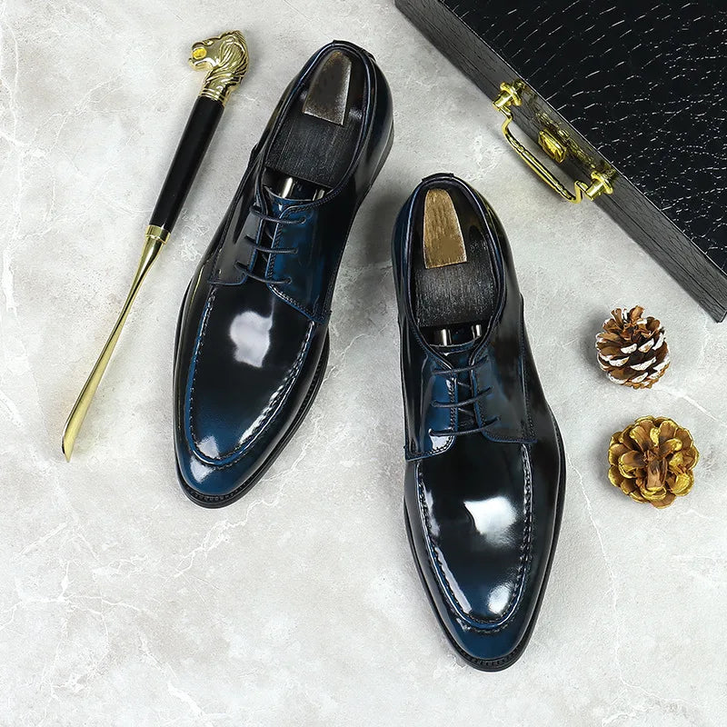Luxury Men's Oxford Shoes Fashion Italian Leather Shoes Formal Men's Shoes Black Brown Lace Up Wedding Office Dress Leather Shoe