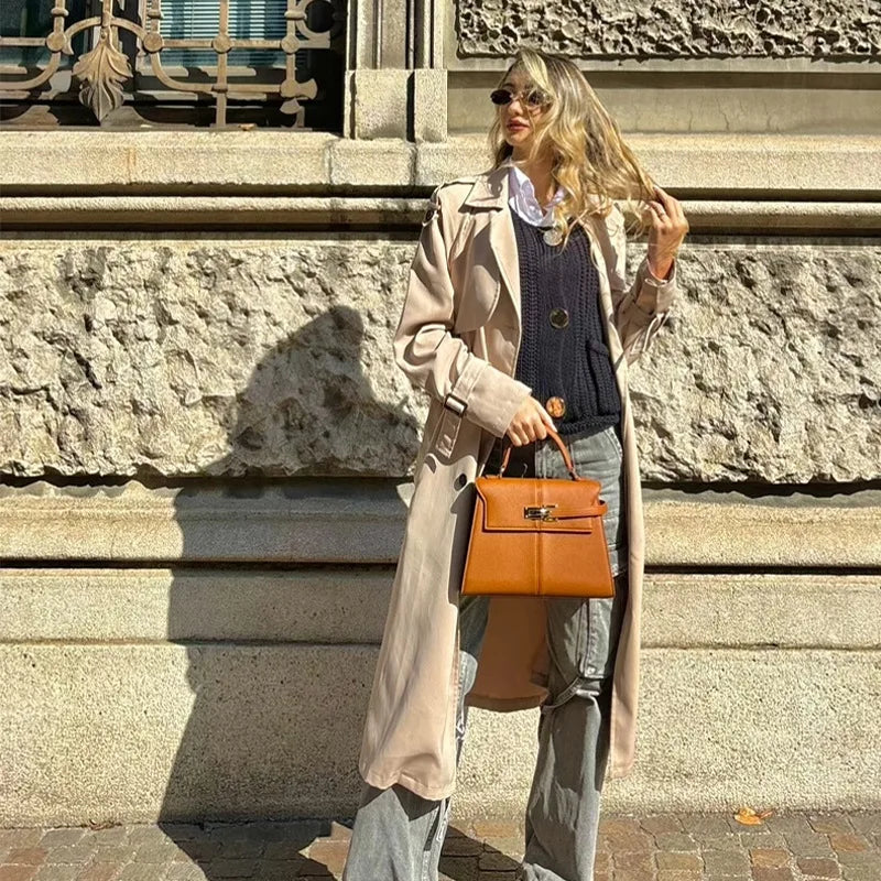 Women's Handbag 2025 Trapezoidal Leather Women's Bag Versatile Fashion Niche Handbag Denim Blue Tote Bag Small Crossbody bags