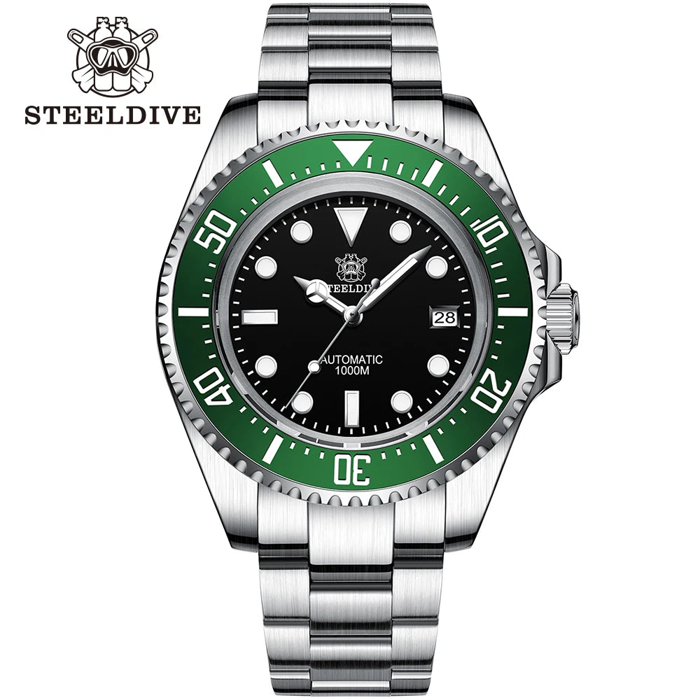 STEELDIVE SD1964 New Arrival 2024 Oversize 45.4mm Stainless Steel 1000M Waterproof NH35 Automatic Mens Dive Watch with Valve