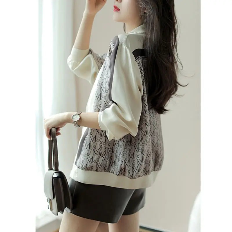 New Sunscreen Shirt with Spring and Autumn French Chic Casual Korean Loose Top