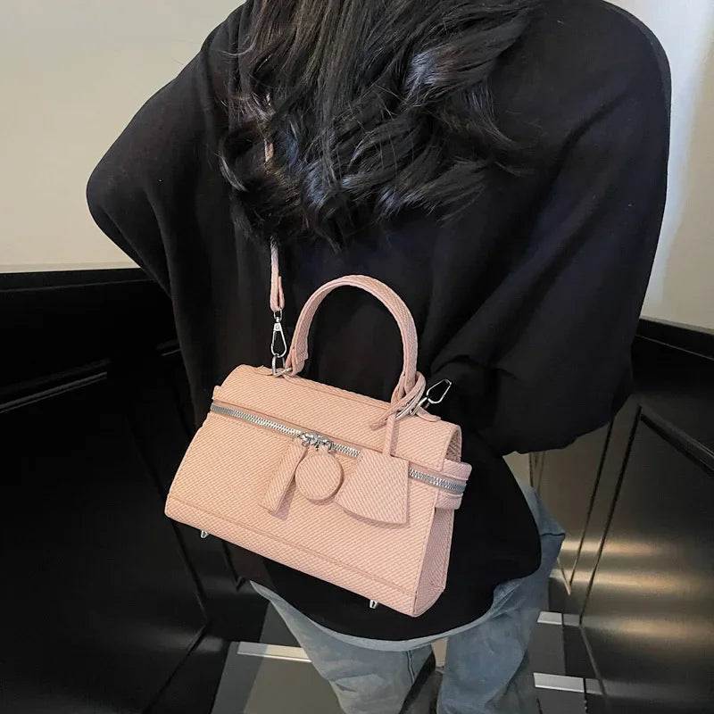 Women's Bag Fashion Commuter Hand Bag Spring Personality Single Shoulder Senior Crossbody Bag Small Square Bag