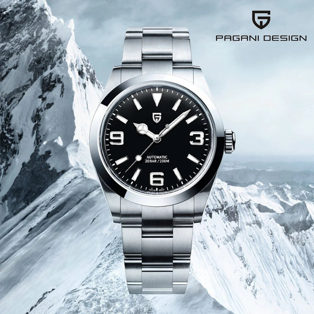 PAGANI DESIGN PD-1692 Men Mechanical Wristwatches Luxury Sapphire Glass AR Coated Automatic Watches 20bar Waterproof Watch Men